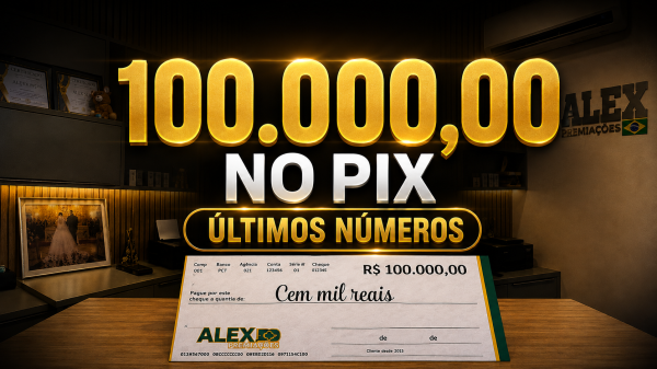 100.000,00 NO PIX  20 TÍTULOS DE 3.000,00 é mudança de vida! 